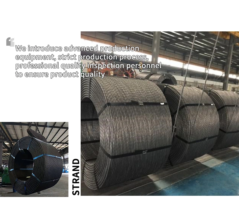 China Manufacturer ASTM Standard Strand Steel Wire Rope 9mm Strand Galvanized Stadyguy of Post Pole