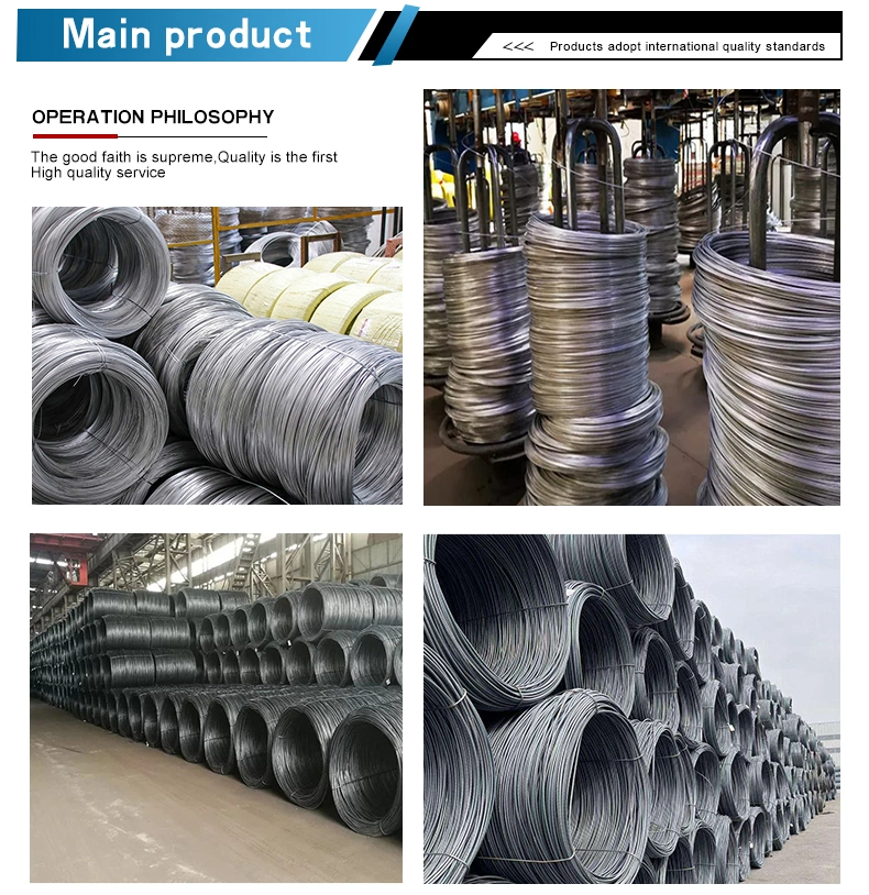 Hot Sale ASTM GB Standard SAE1040 SAE1045 SAE1050 SAE1055 SAE1060 Hot/Cold Rolled Smooth Surface Low Carbon Steel Wire Rod for Construction and Rope