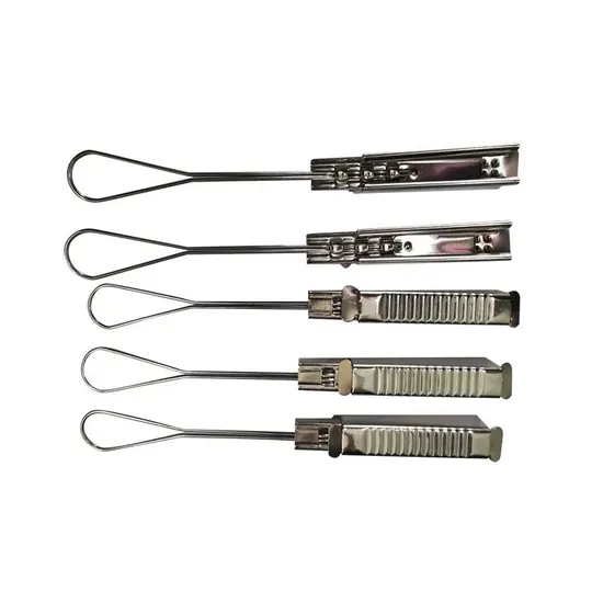 Latest Model High Pulling Force Fiber Optic Cable Tension Wire Clip Stainless Steel