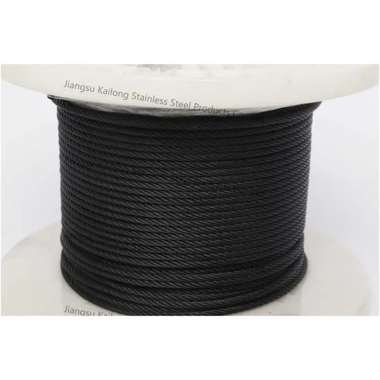 AISI304 Black Coating Finishing Stainless Steel Wire Rope for Chemical Industry, Construction Manufacturing