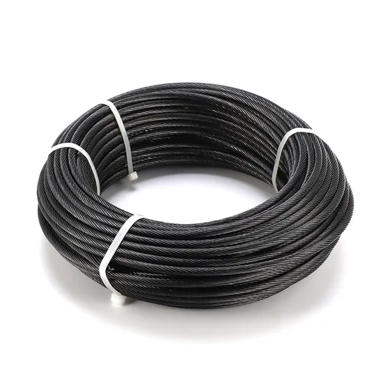 316 304 Black Oxide Rope 7X19 Black Coated Steel Wire Cable