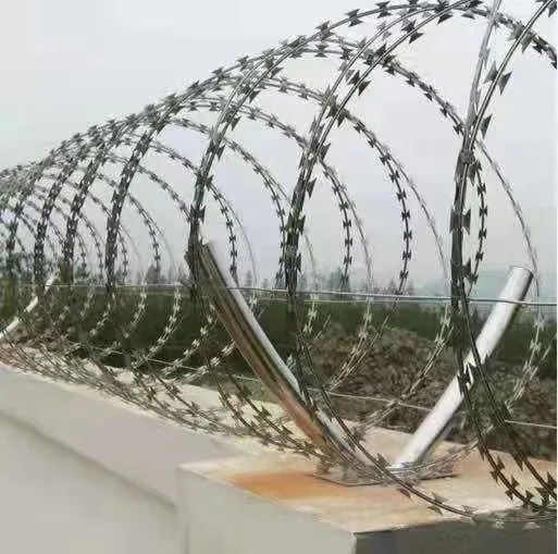 Stainless Steel Barbed Wire with 201 304 Wire Mesh Fence Anti Climb Razor Security Wire
