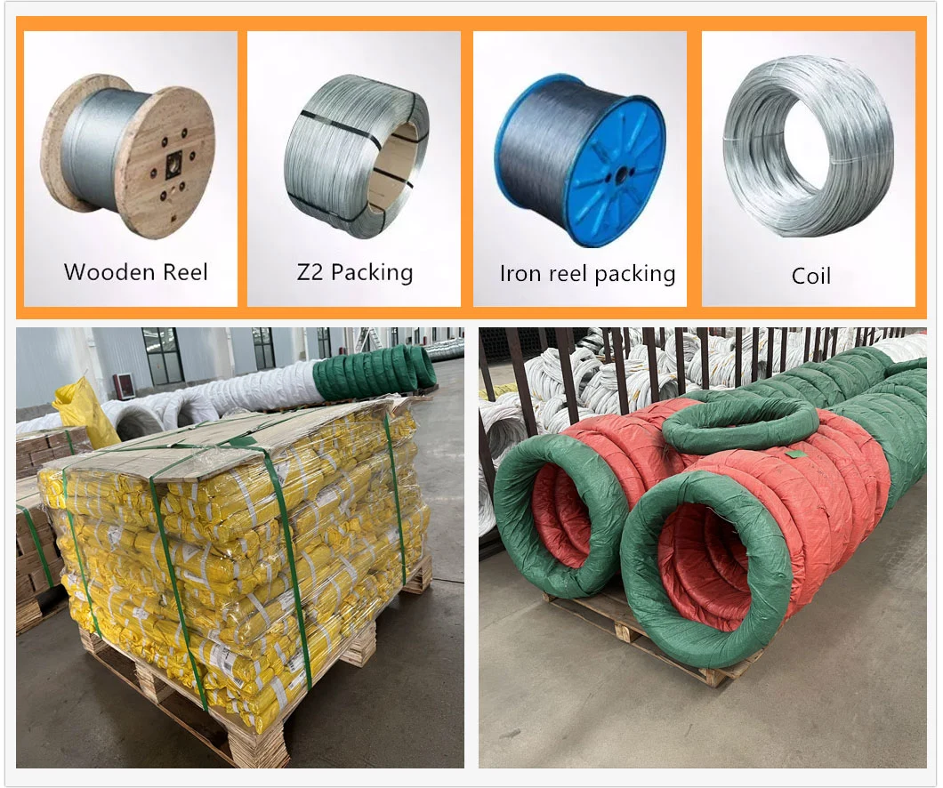 Hot Dipped Galvanized Bright Steel Wire Rope Zinc Coated Steel Wire for Nail Making