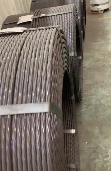 High Carbon 15.24mm PC Strand Steel Wire CE/SGS Certification for Slope Support 