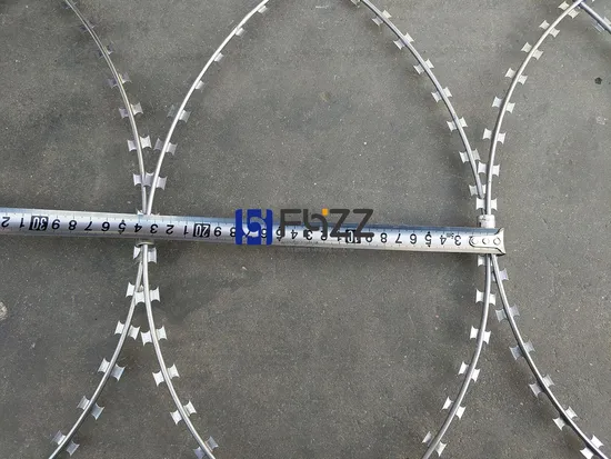 High Security Galvanized or Stainless Steel Flat Wrap Razor Wire Fencing for Perimeter Protection 