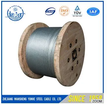 1X7 Ehs 1/ 4 ′′ Galvanized Steel Cable 7/2.03mm Stay Wire Guy Wire ASTM A475 Class a Steel Strand 
