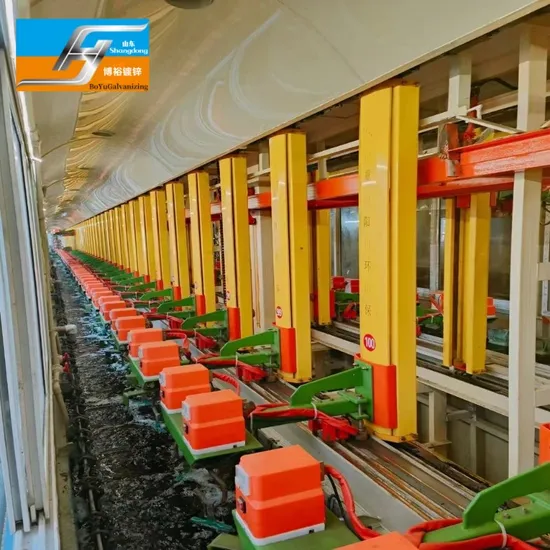 Uniform Coating Ring Vertical Electroplating Line Galvanizing Machine 