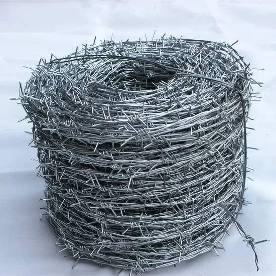 12 Gauge 12.5 Gauge 15.5 Gauge 4 Point Hot Dipped Galvanized, Stainless Steel, PVC Coated Barbed Wire for Fence, Barbed Wire Mesh Roll, Barbed Wire Fence 