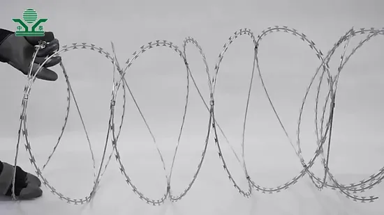 Zhongtai Barb Wire Fence Roll China Wholesalers 300mm 450mm 730mm Diameter PVC Coated Barbed Wire Mesh Used for Metal Security Fences 