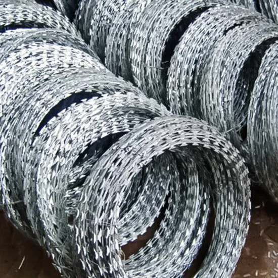 High Tensile Galvanized PVC Coated Razor Barbed Iron Wire for Security China 